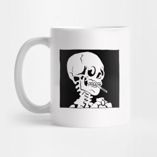 Skull of a Skeleton with a burning cigarette - Vincent Van Gogh Mug